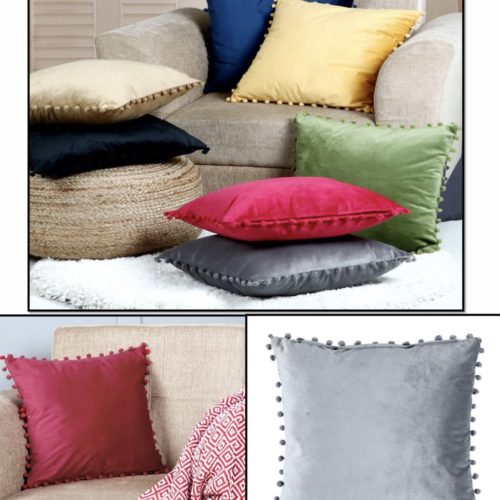 Blue/Yellow/Mint/Grey/Natural/Red/Black Cushions