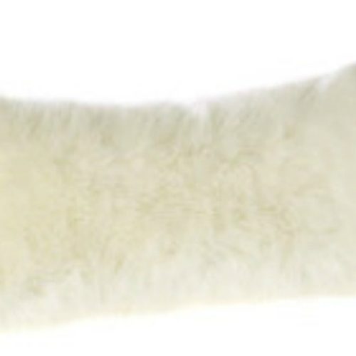 Swedish White Luxury Faux Fur Boudoir Cushion 40×30 cms