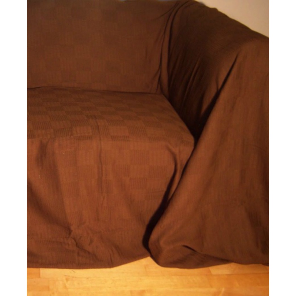 100 Cotton Dark Brown Throws idea for 2 and 3 seater sofas, extra