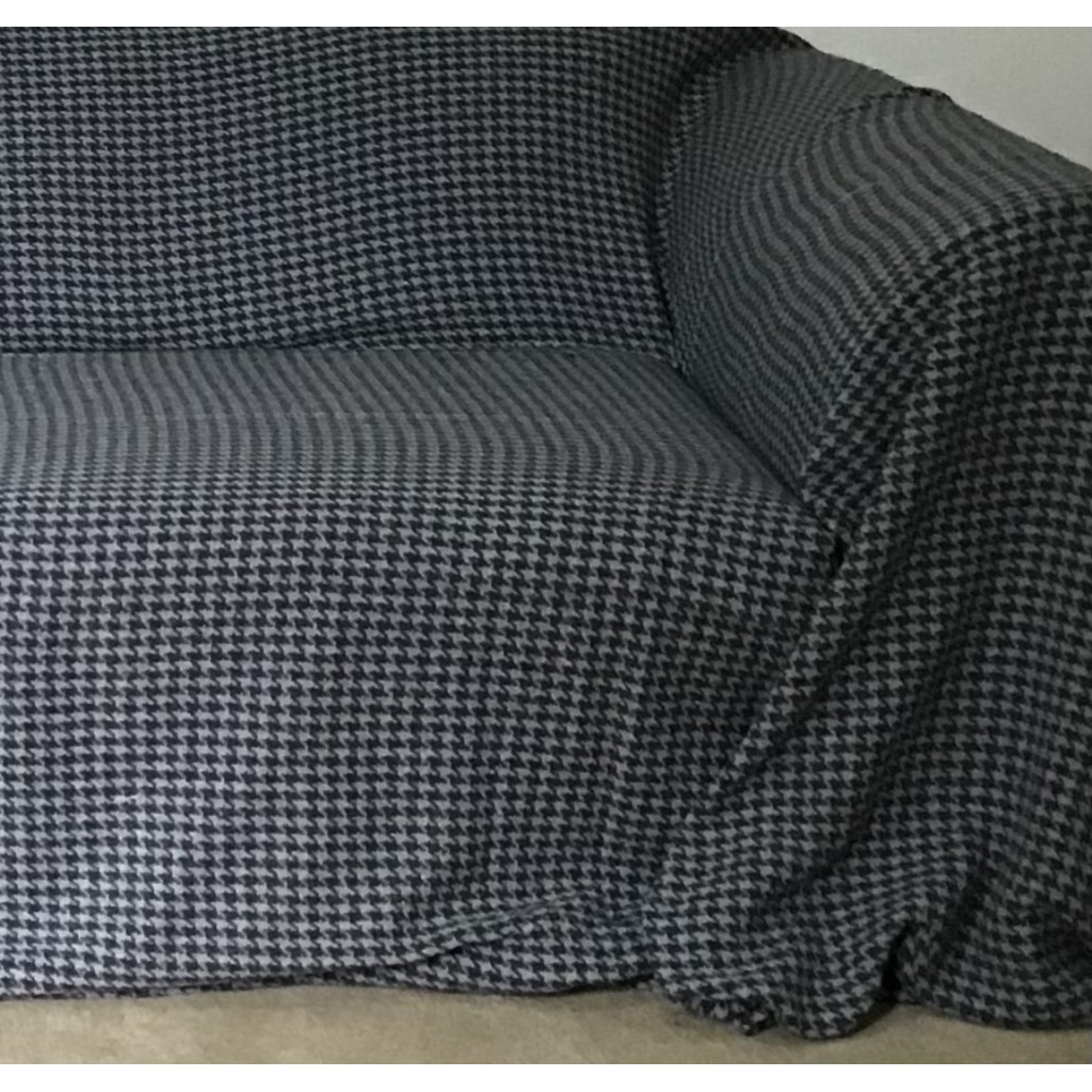 100 Cotton Grey and Charcoal Houndstooth Throws The Sofa Throw Company