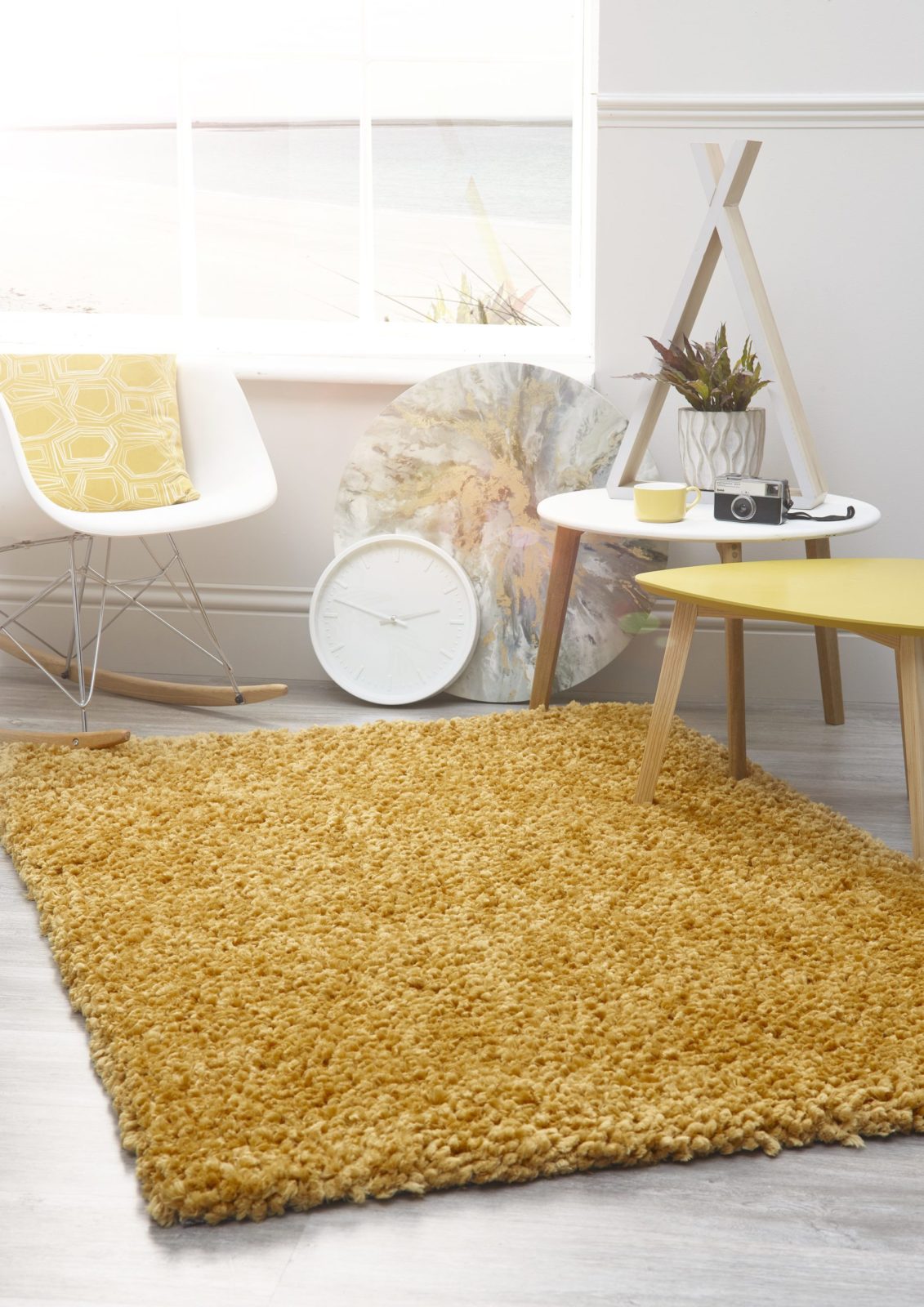 Ochre Shaggy Rugs