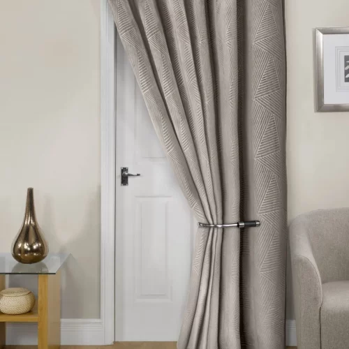 Deco Stone Embossed Velvet Woven Thermal Blackout  Door Curtain 168x213cms