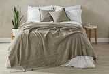 Linen and Cotton Natural Mix Oversized Throw/Bedspread 220x240cms and matching cushions