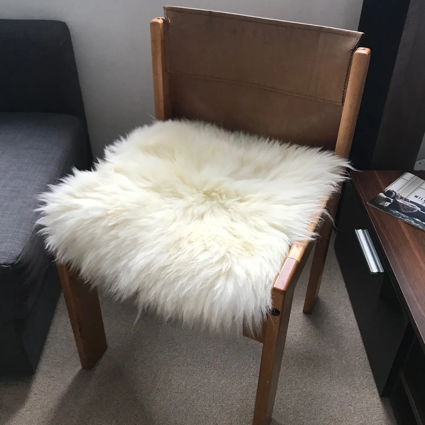 100% Natural Wool  British Sheepskin Seat Covers Ivory Cream White