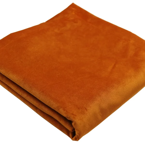 Luxury Matt Burnt Orange Velvet Throws, Bedspreads, Runners in sizes to suit all sofas, cha and beds