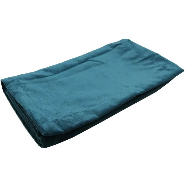 Luxury Matt Teal Velvet Throws, Bedspreads, Runners in sizes to suit all sofas, cha and beds - Image 3