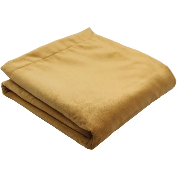 Luxury Matt Ochre Velvet Throws, Bedspreads, Runners in sizes to suit all sofas, cha and beds