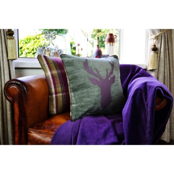 Luxury Matt Aubergine Purple Velvet Throws, Bedspreads, Runners in sizes to suit all sofas, cha and beds - Image 6